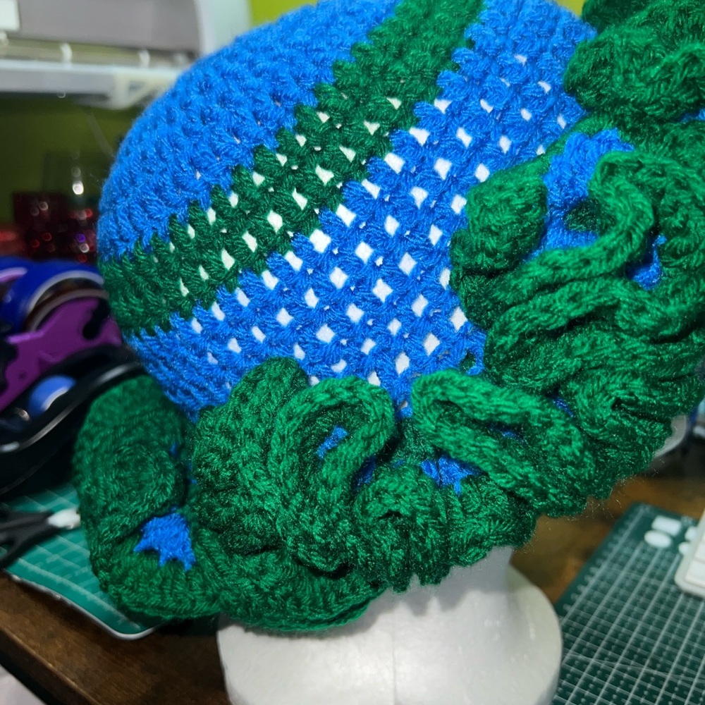 Crochet Ruffle Hat - Picture 4 of 7
